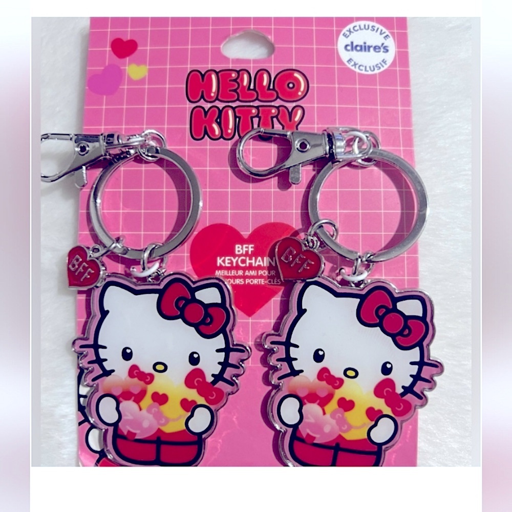 HELLO KITTY and Friends BFF Metal Keychains NEW Best friend Set